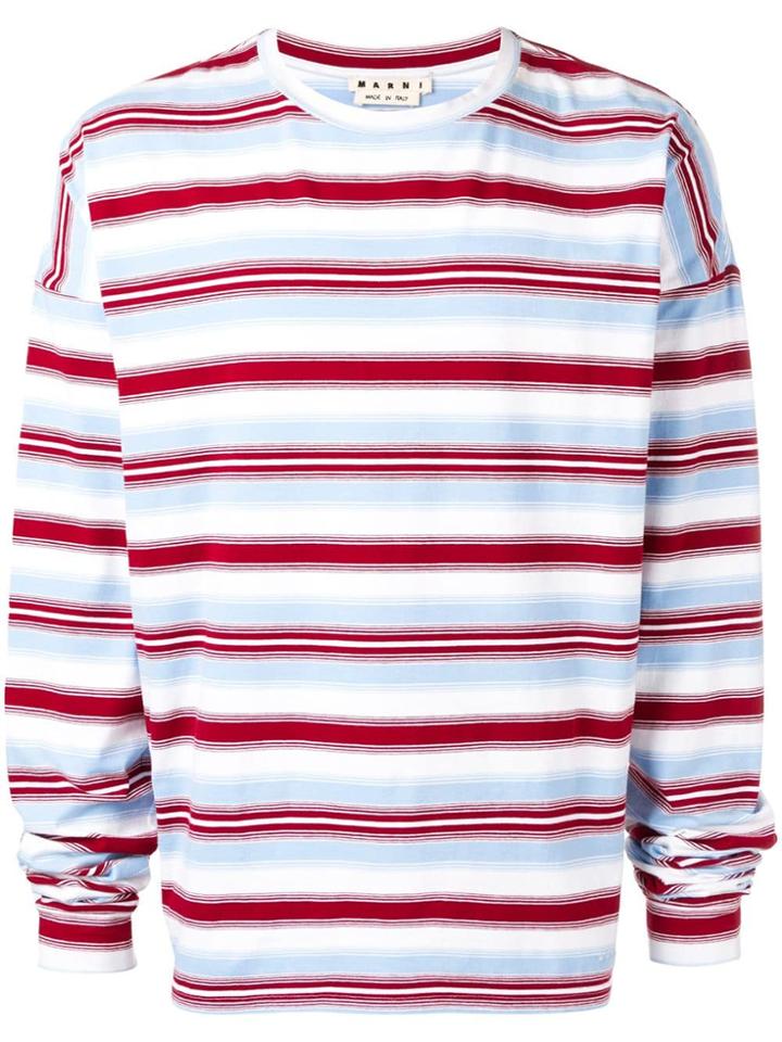 Marni Striped Long-sleeve Top - Blue