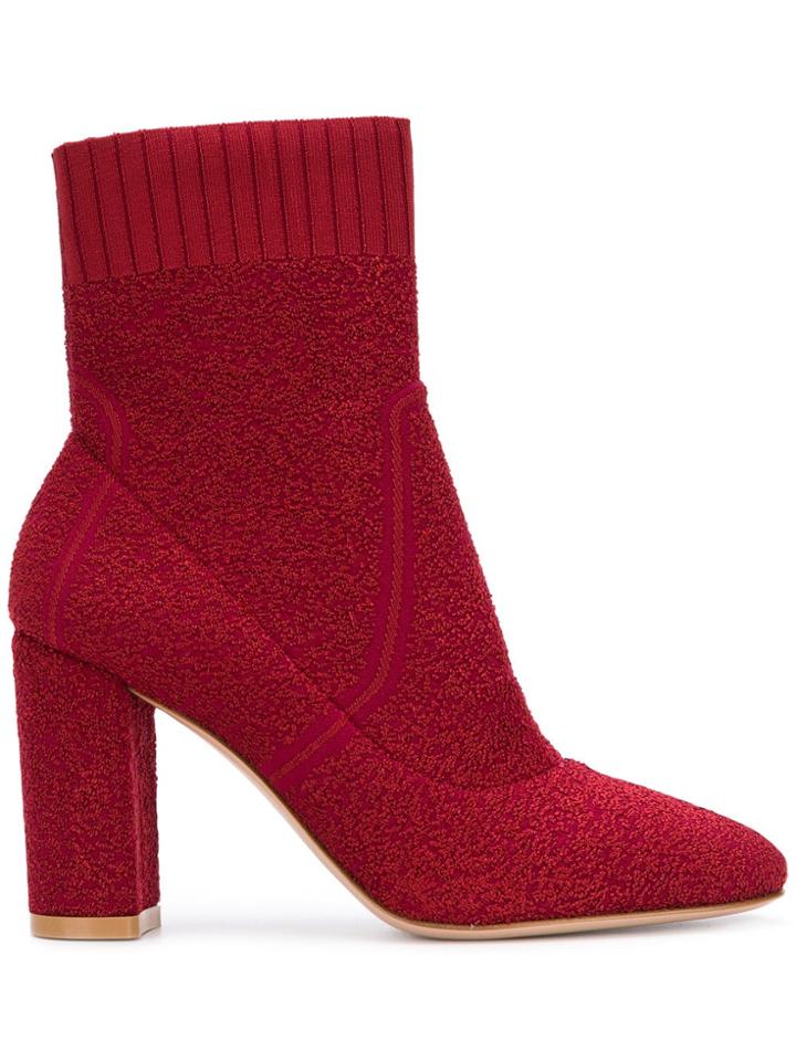 Gianvito Rossi Classic Ankle Boots - Red