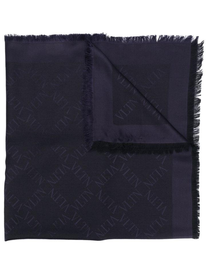 Valentino Vltn Print Scarf - Blue