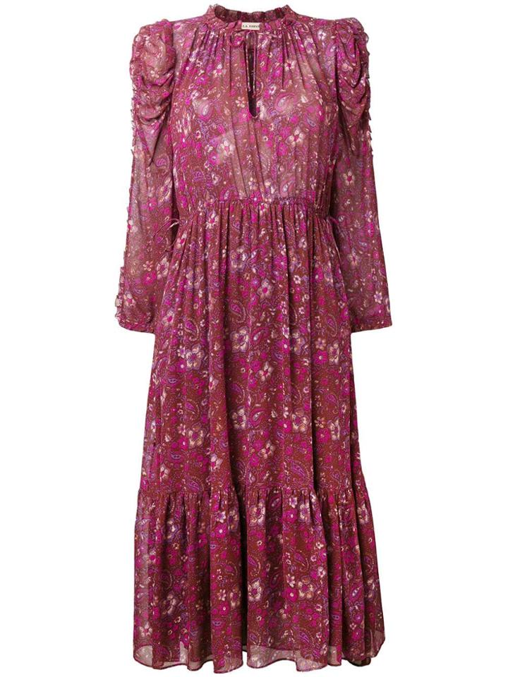Ulla Johnson Floral Print Midi Dress - Pink