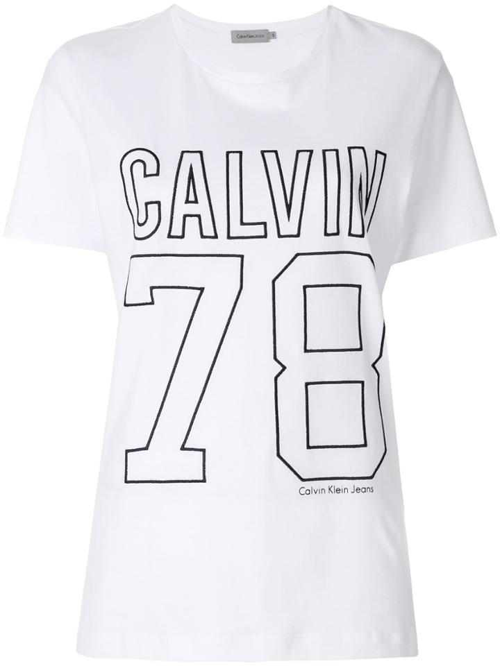 Calvin Klein Jeans Sports Logo T-shirt - White