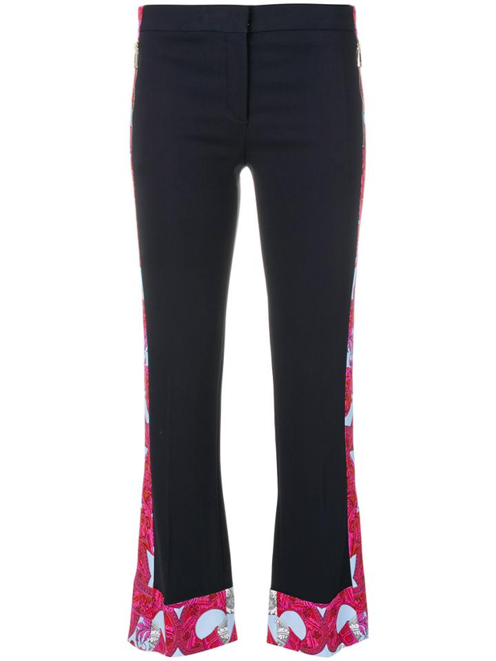 Versace Barocco Istante Trimmed Trousers - Blue
