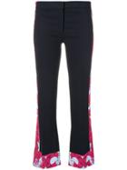 Versace Barocco Istante Trimmed Trousers - Blue
