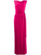Lauren Ralph Lauren Draped Evening Dress - Pink