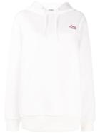 Miu Miu Back Floral Motif Hoodie - White