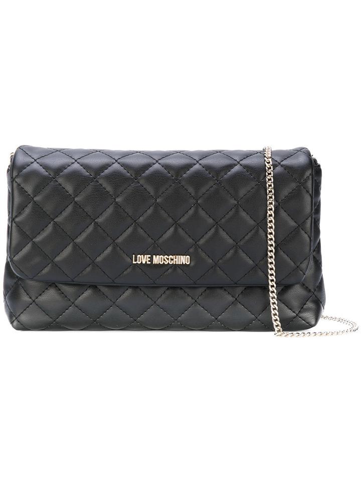 Love Moschino - Chain Quilted Shoulder Bag - Women - Polyurethane - One Size, Black, Polyurethane