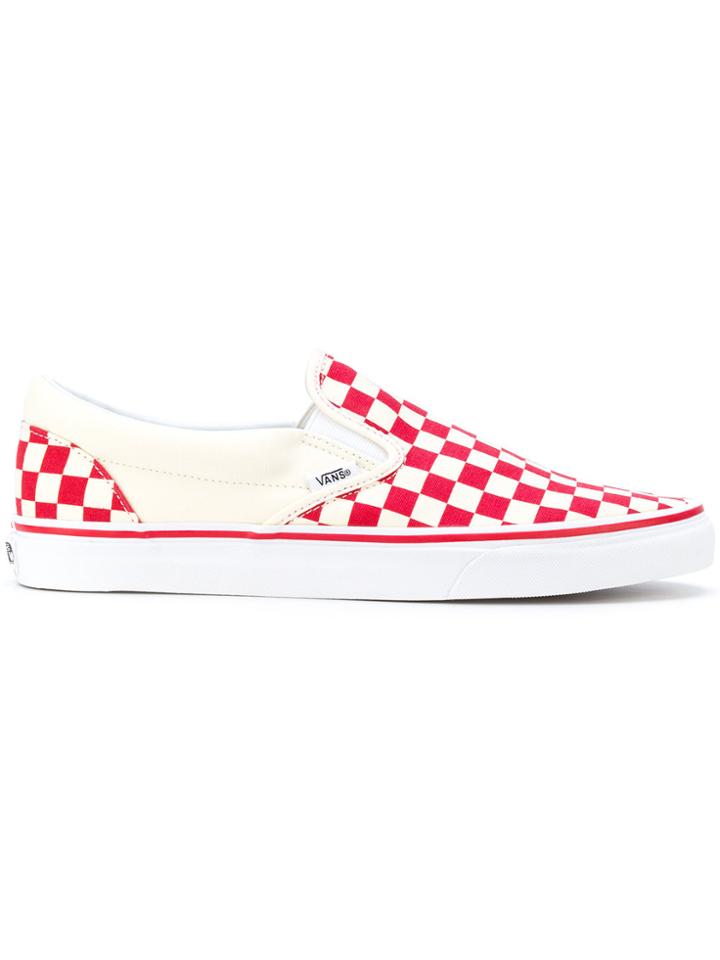 Vans Checkerboard Classic Slip-ons - White