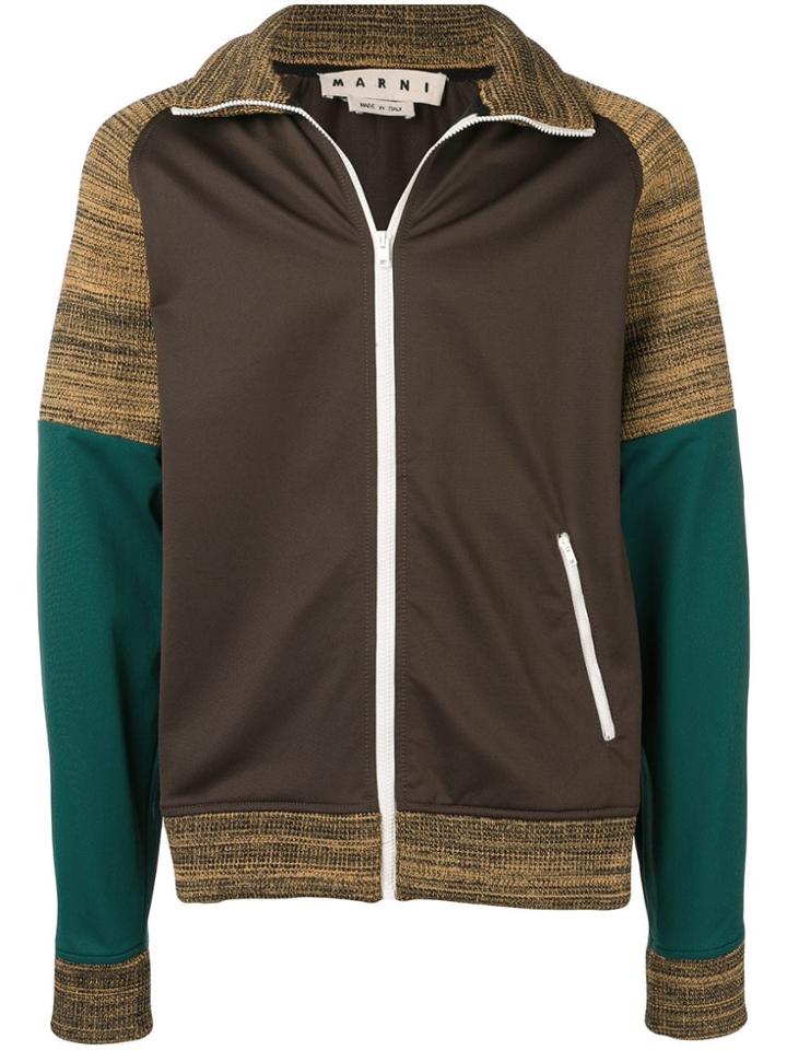 Marni Colour Block Sports Jacket - Brown