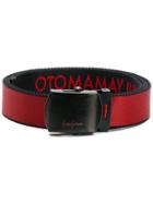 Yohji Yamamoto Logo Print Belt - Red