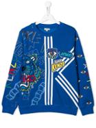 Kenzo Kids Branded Sweatshirt - Blue