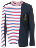 Jw Anderson Panelled Breton Long Sleeve T-shirt - Red