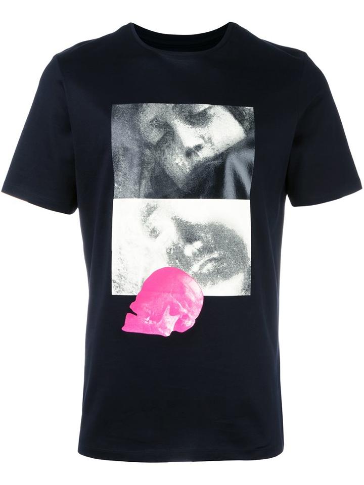 Cy Choi Graphic Print T-shirt, Men's, Size: Small, Black, Cotton
