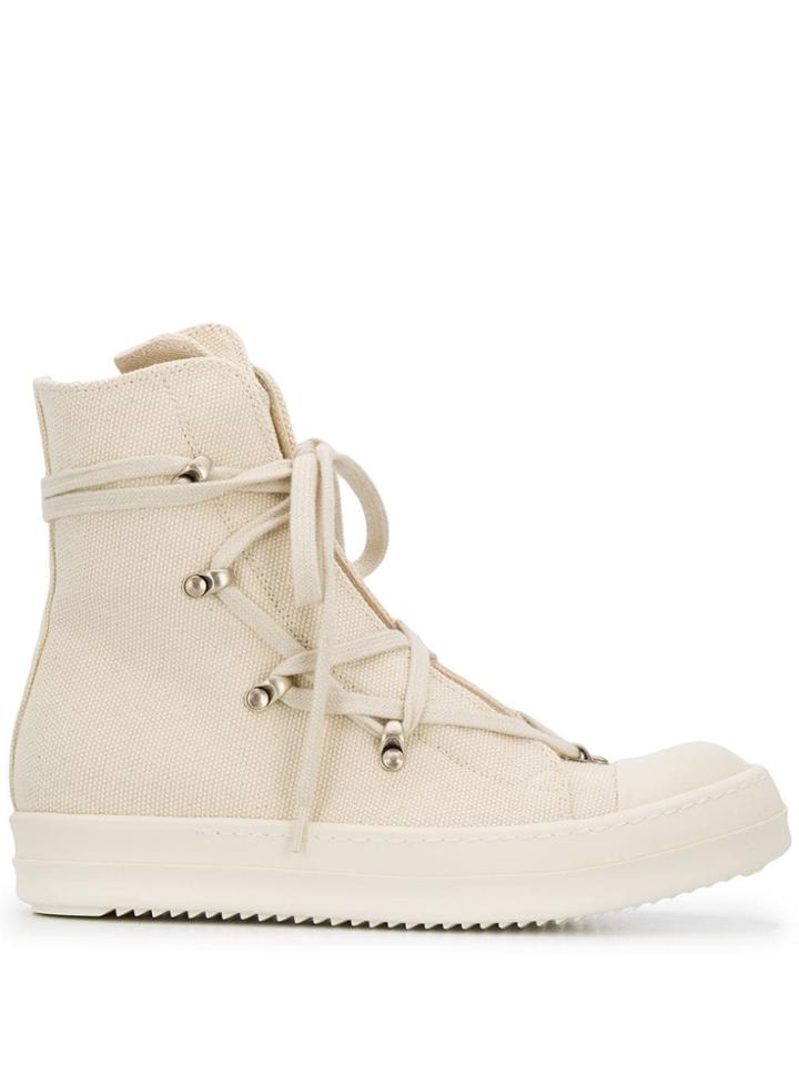 Rick Owens Drkshdw Hexagram Hi-top Sneakers - White