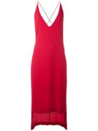 Dion Lee Asymmetric Slip Dress, Women's, Size: 10, Pink/purple, Polyester