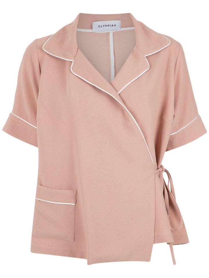 Olympiah Wrap Style Shirt - Pink