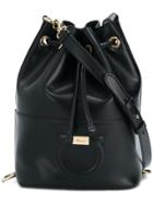 Salvatore Ferragamo Gancini Bucket Bag - Black