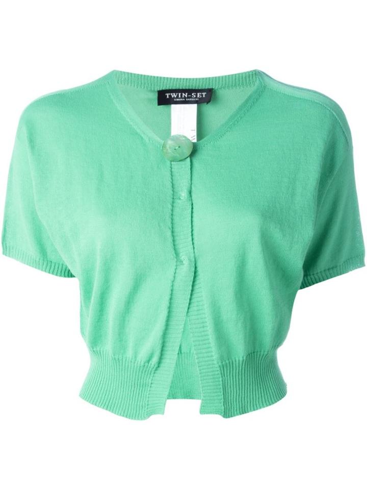 Twin-set Bolero Cardigan, Women's, Size: M, Green, Cotton