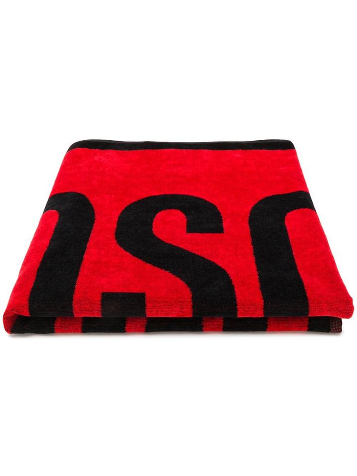 Moschino Logo Beach Towel - Black