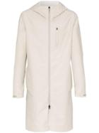 Descente Allterrain Zip-up Hooded Rain Coat - Neutrals