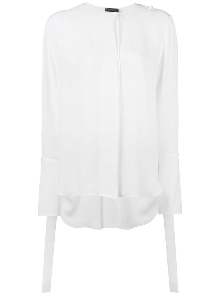 Calvin Klein Concealed Fastening Sheer Shirt - White