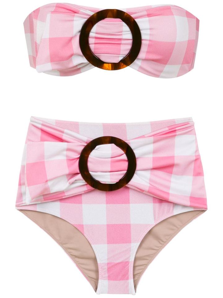 Adriana Degreas Plaid Bikini Set - Pink