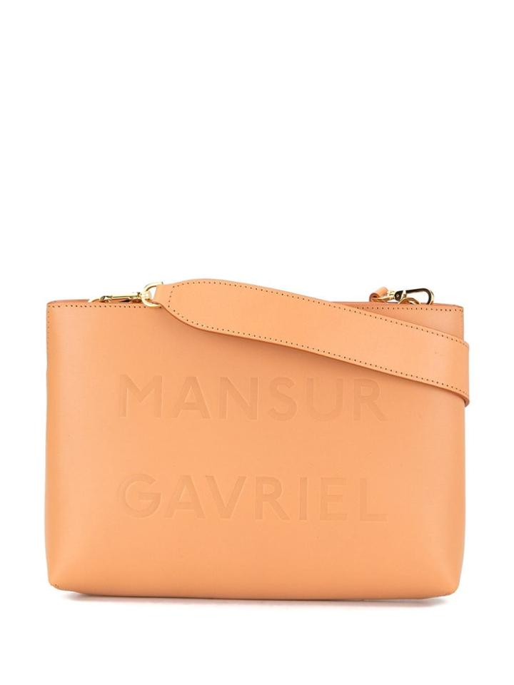 Mansur Gavriel Embossed Logo Crossbody Bag - Orange