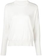 Mm6 Maison Margiela Elbow Patch Pull-on Sweater - White