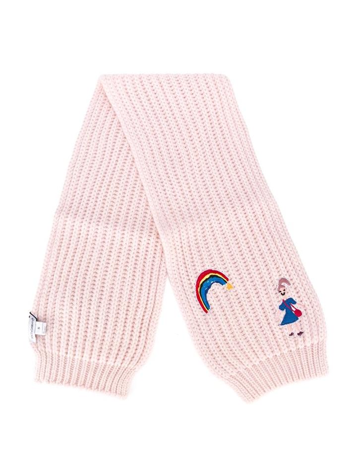 Dolce & Gabbana Kids 'back To School' Knit Scarf, Girl's, Pink/purple