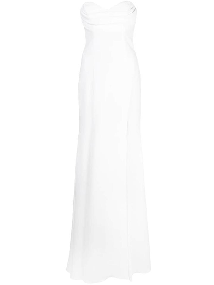 Jay Godfrey Fitted Strapless Gown - White