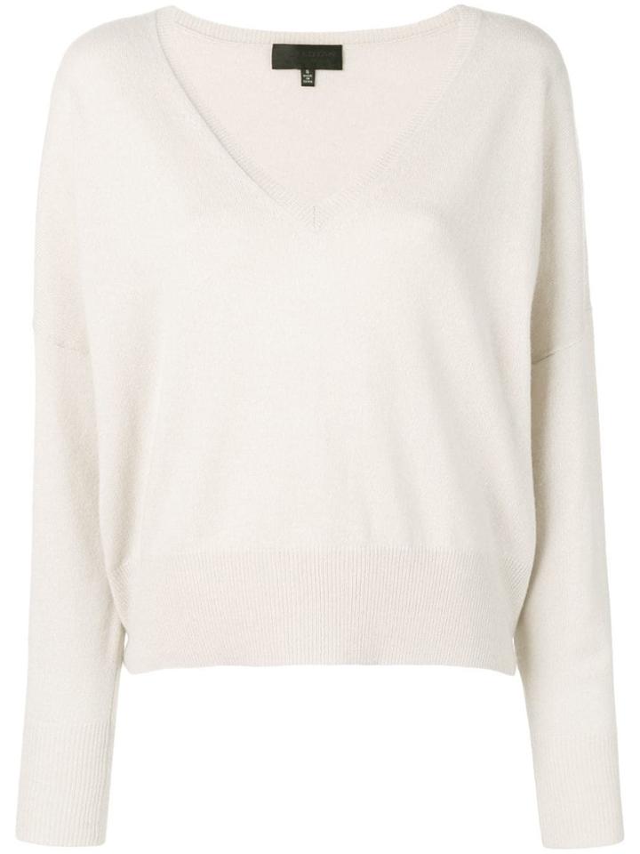 Nili Lotan Deep V-neck Jumper - Neutrals