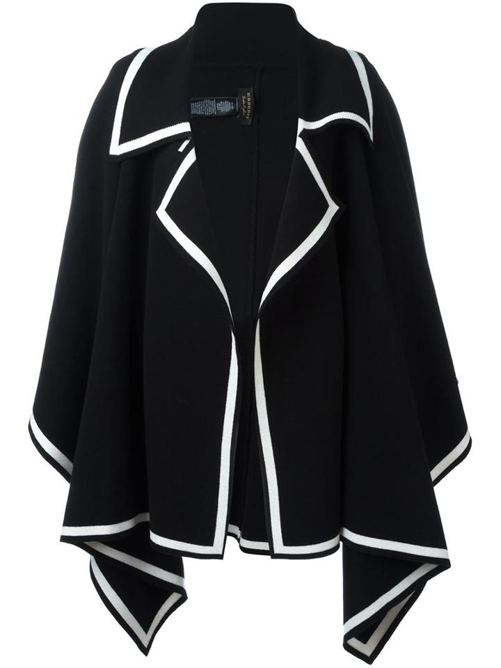 Burberry Runway Oversized Coat, Women's, Blue, Polyamide/spandex/elastane/cashmere/wool