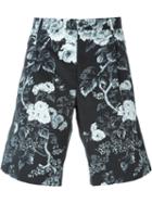 Dolce & Gabbana Floral Print Tailored Shorts, Men's, Size: 50, Black, Cotton