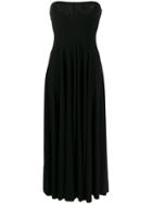 Norma Kamali Strapless Flared Dress - Black