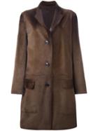 Sofie D'hoore Single Breasted Coat, Women's, Size: 40, Brown, Lamb Skin