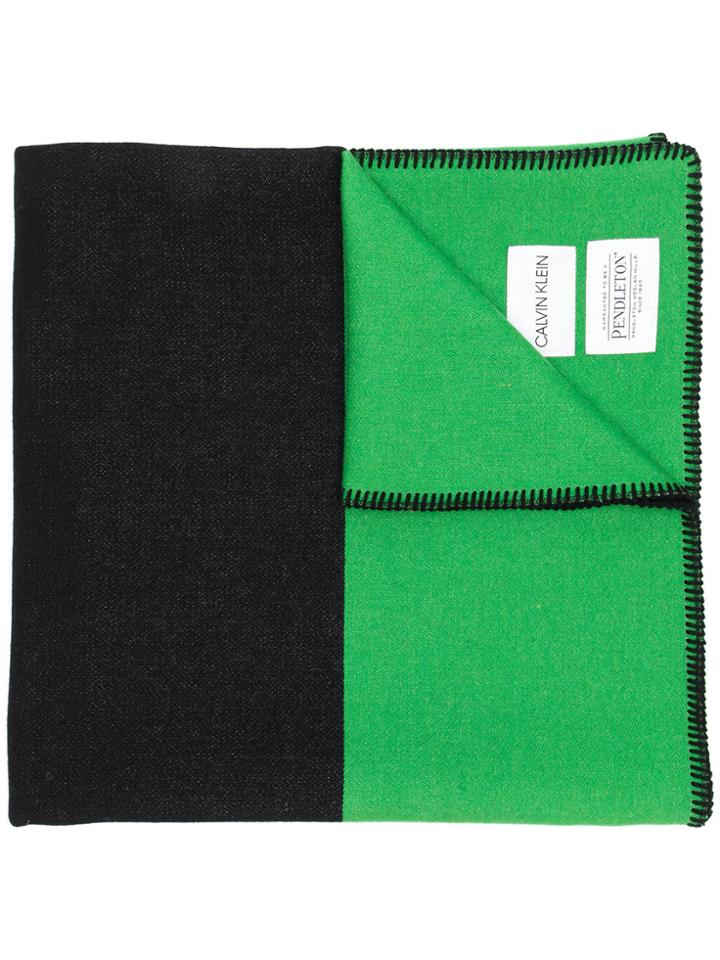Calvin Klein 205w39nyc Colour Blocked Scarf - Black
