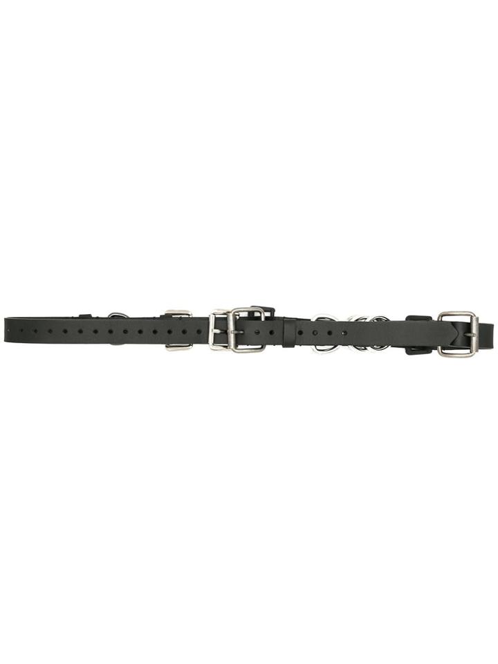 Ann Demeulemeester Punch Hole Belt - Black