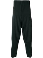 Homme Plissé Issey Miyake Ribbed Effect Trousers - Black