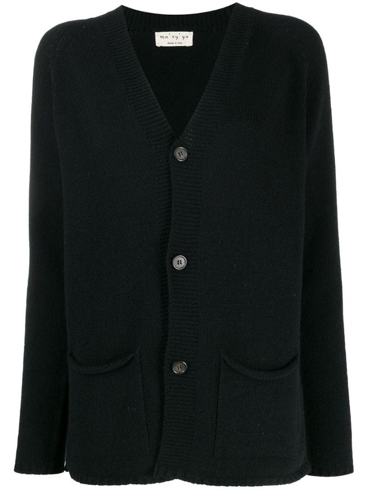 Ma'ry'ya Fine Knit Cardigan - Black