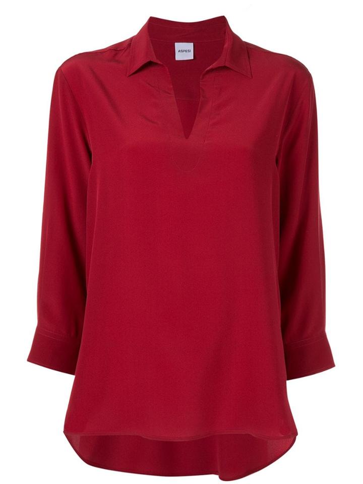 Aspesi V-neck Blouse - Red
