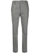 Saint Laurent Slim Fit Check Trousers - Black