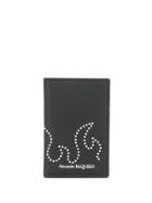 Alexander Mcqueen Studded Flame Motif Pocket Organizer - Black