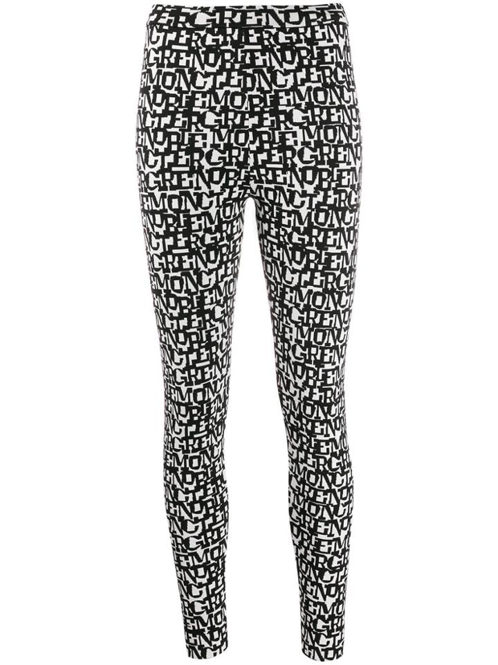 Moncler Grenoble Logo Printed Leggings - Black