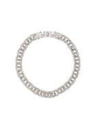 Monet Vintage 1980's Double Chain Necklace - Silver