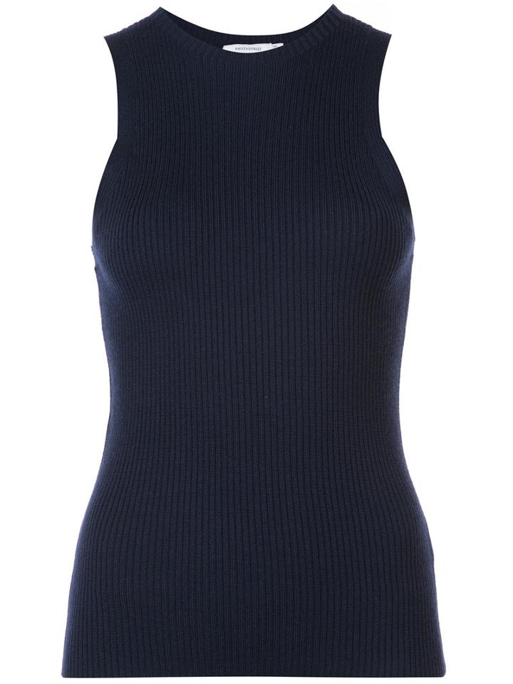 Protagonist - High Neck Knit Top - Women - Silk/cashmere/virgin Wool - M, Blue, Silk/cashmere/virgin Wool
