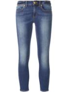 Michael Michael Kors Cropped Skinny Jeans, Women's, Size: 6, Blue, Cotton/polyester/spandex/elastane