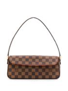 Louis Vuitton Vintage 2003's Logo Checked Baguette Bag - Brown