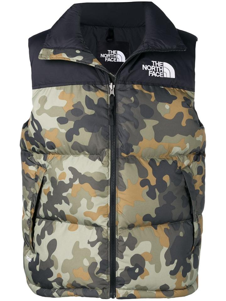 The North Face Camouflage Puffer Gilet - Green
