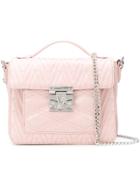 Versace Jeans Quilted Logo Tote - Pink & Purple