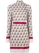 Philosophy Di Lorenzo Serafini Floral Print Mini Dress, Women's, Size: 44, Nude/neutrals, Silk/polyester