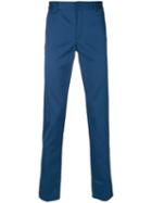 Givenchy - Tailored Chino Trousers - Men - Cotton/calf Leather - 46, Blue, Cotton/calf Leather
